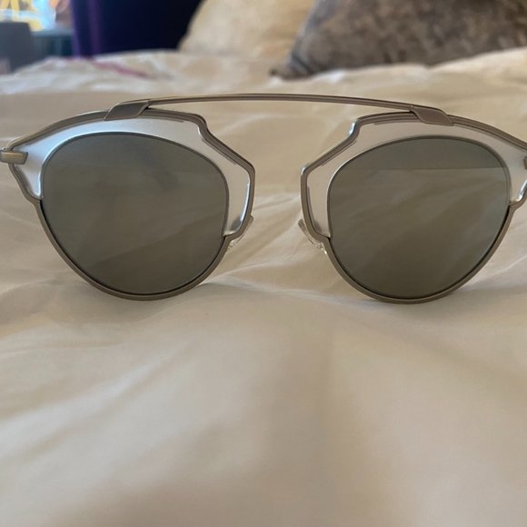 Dior Reflected Silver Aviator Sunglasses - Picture 5 of 5